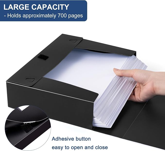 Storage File Boxes A4, Document File Folder Organizer Storage Filing Box - Image 3