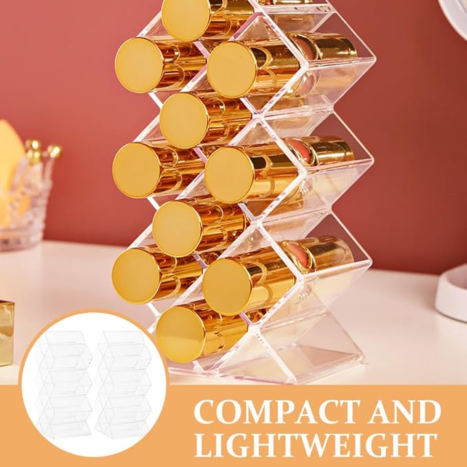 Luxshiny 2Pcs Clear Acrylic Lipstick Organizer - Image 9