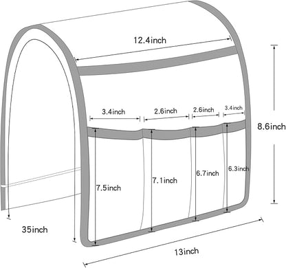 Non-slip Couch Organizer Armchair Caddy, Artificial Leather TV Remote Control - Image 7