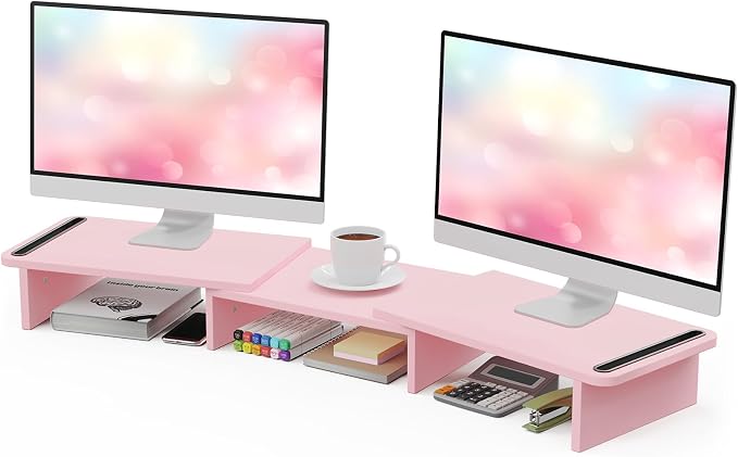 Zimilar Dual Monitor Stand Riser, Monitor Stand by Zimilar