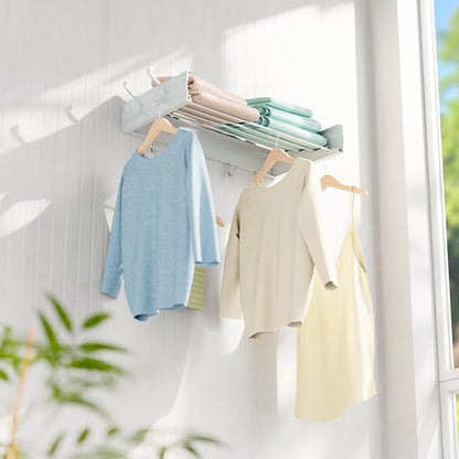 BAKON Wall Mounted Foldable Clothes Drying Rack - Image 3