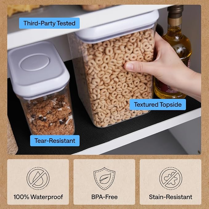 GORILLA GRIP DripGuard Shelf Liner, Non-Adhesive Drawer and Kitchen Cabinet - Image 5