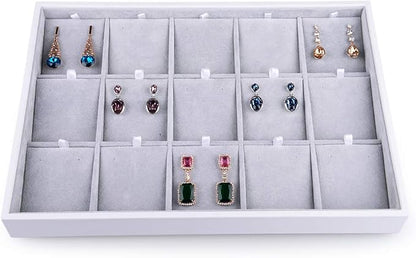 Oirlv Velvet Jewelry Organizer Trays Stackable Showcase Jewelry Display Storage by Oirlv