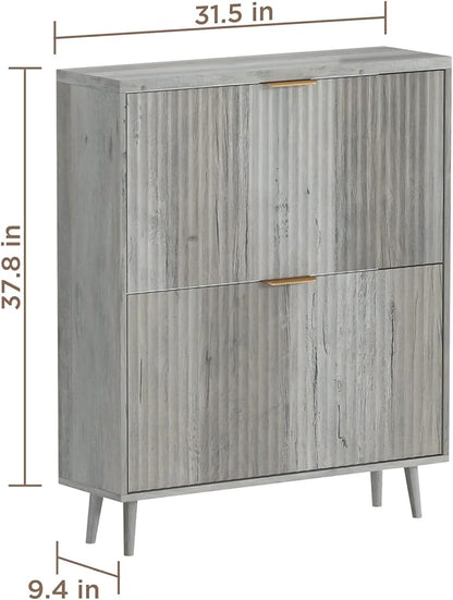 Shoe Cabinet Storage, Modern Freestanding Organizer - Image 2