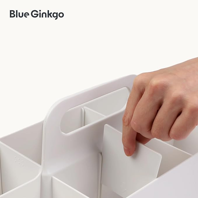 BLUE GINKGO Stackable Organizer Caddy – Korean-Made Portable Tote - Image 7