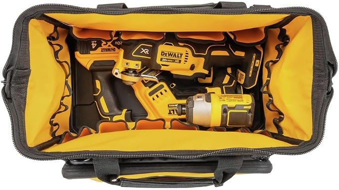 DEWALT Tool Bag, Water Resistant, Hard Bottom, Professional Tool Tote - Image 6