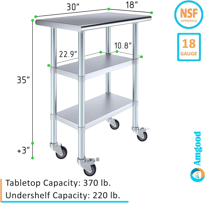 AmGood Stainless Steel Work Table - Image 3