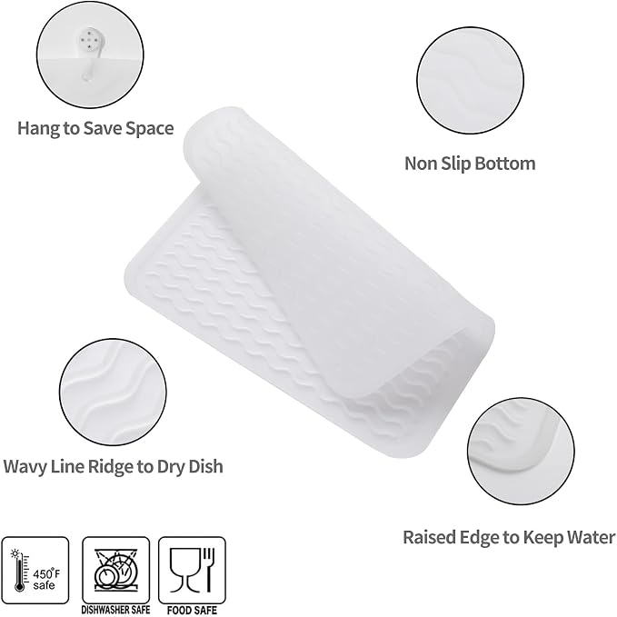 Silicone Dish Drying Mat for Multiple Usage, Easy clean, Eco-friendly, - Image 4