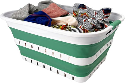 SAMMART 42L Collapsible Plastic Laundry Basket by SAMMART