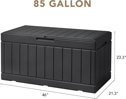 Devoko 85 Gallon Deck Box Lockable Resin Outdoor Storage Box waterproof Outdoor - Image 7