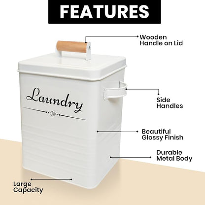 Farmhouse Metal Laundry Pods Container - Image 4