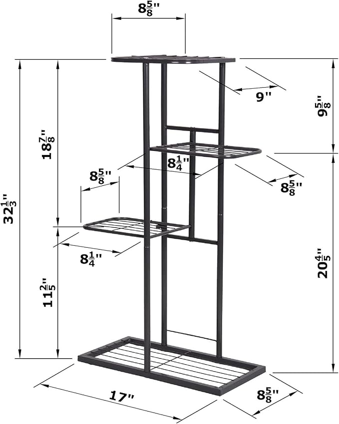 MTB Garden 4 Tier Metal Plant Stand - Image 5