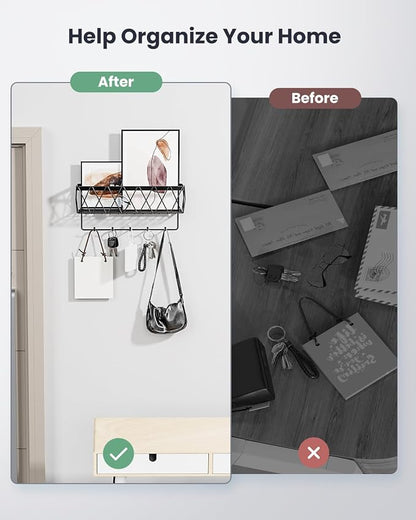Key Holder Wall Mount Adhesive- Key and Mail Holder - Image 6