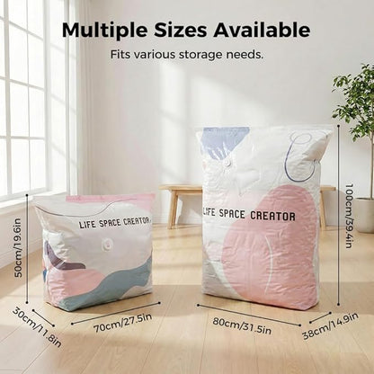 No-Pump Vacuum Storage Bags, Upgrade Large Storage Compression Bags No-Pump 3D - Image 4