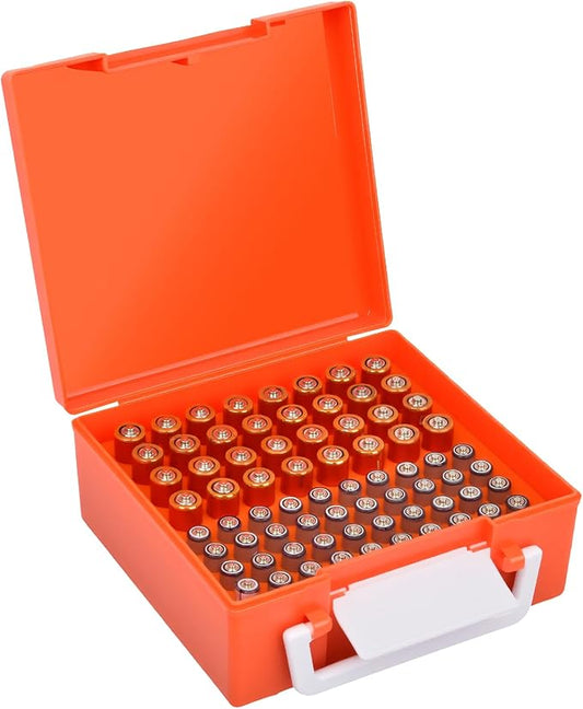 FULLCASE Battery Storage Organizer Holder Holds 72 AA AAA Batteries, Box Cases by FullcaseEasyLifeStorage