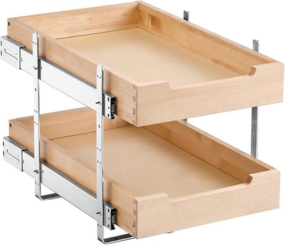 VEVOR 2 Tier Pull Out Cabinet Organizer, Soft Close Slide out Shelf, Heavy-Duty - Image 9