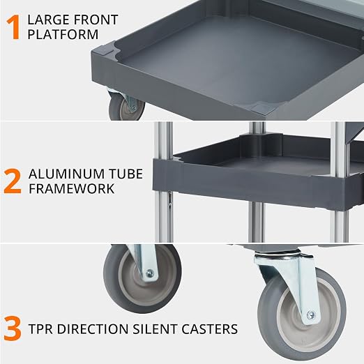 Commercial Janitorial Cleaning Cart on Wheels - Image 6