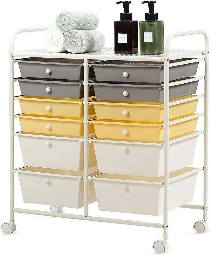 Giantex 12 Drawer Rolling Storage Cart Tools Scrapbook Paper Office School by Giantex