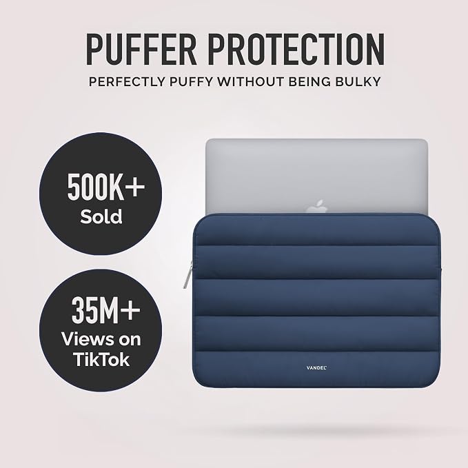 Vandel The Original Puffy Laptop Sleeve Case, 13-14 inch Laptop Sleeve Bag - Image 2