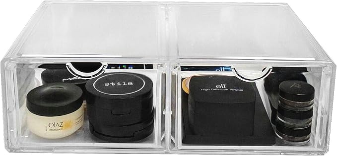 Sorbus Large Stackable Acrylic Drawers - Image 7