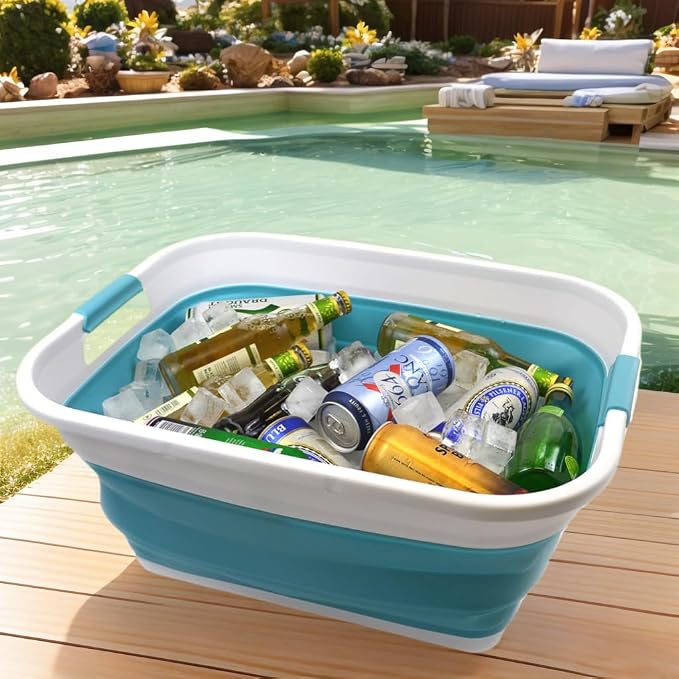 SAMMART Set of 2-41L Collapsible Plastic Laundry Basket-Pop Up Storage - Image 5