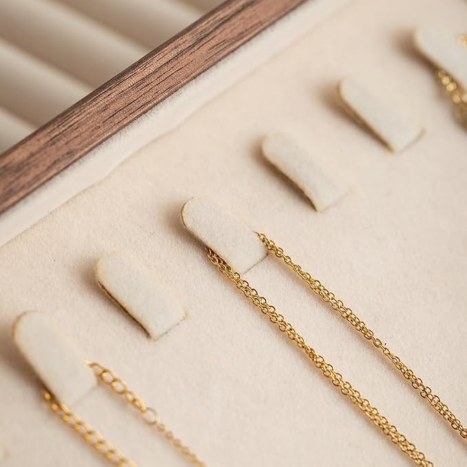 9 Grid Black Walnut Wood Jewelry Tray - Image 4