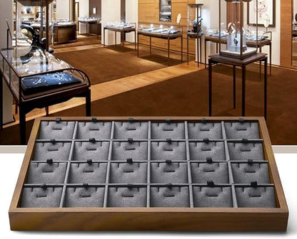 Oirlv Wood 24 Grids Jewelry Tray - Image 8