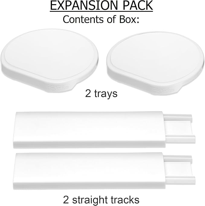 White - Expansion Pack - 2 Straight Tracks and 2 Trays. Does not Work Without - Image 2