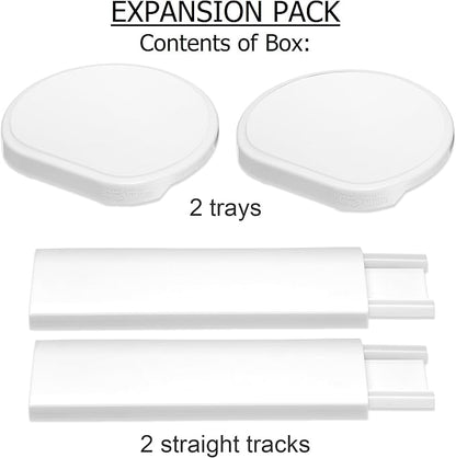 White - Expansion Pack - 2 Straight Tracks and 2 Trays. Does not Work Without - Image 2