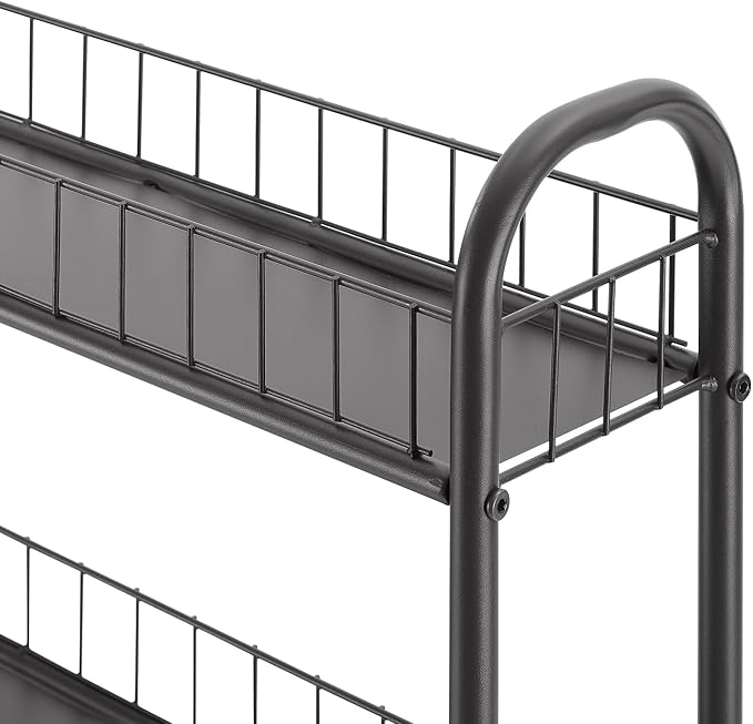 6 Tier Slim Rolling Storage Cart, Mobile Shelving Unit - Image 7