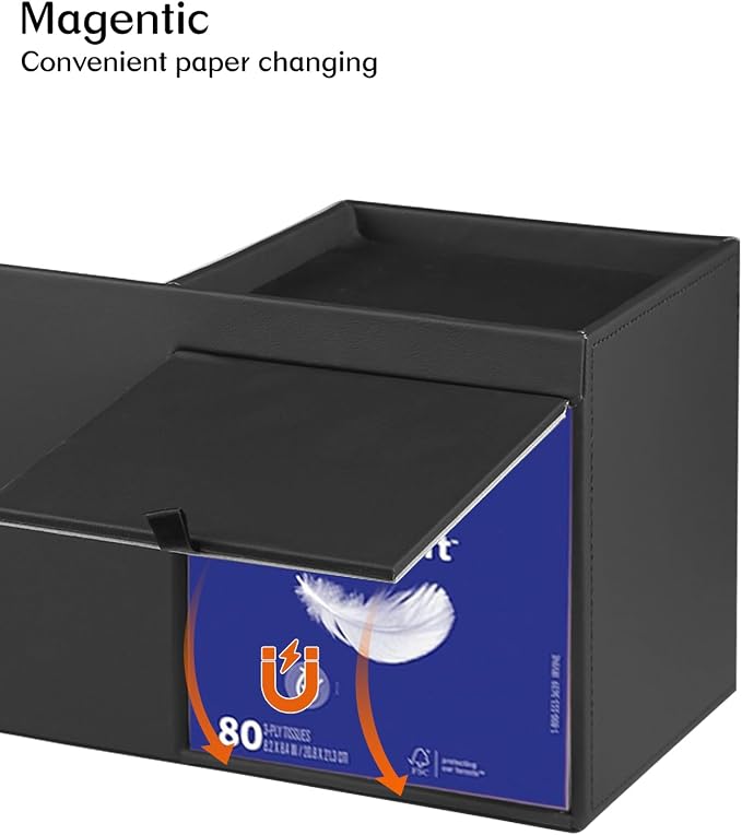 PU Leather Square Tissue Box Cover - Image 4