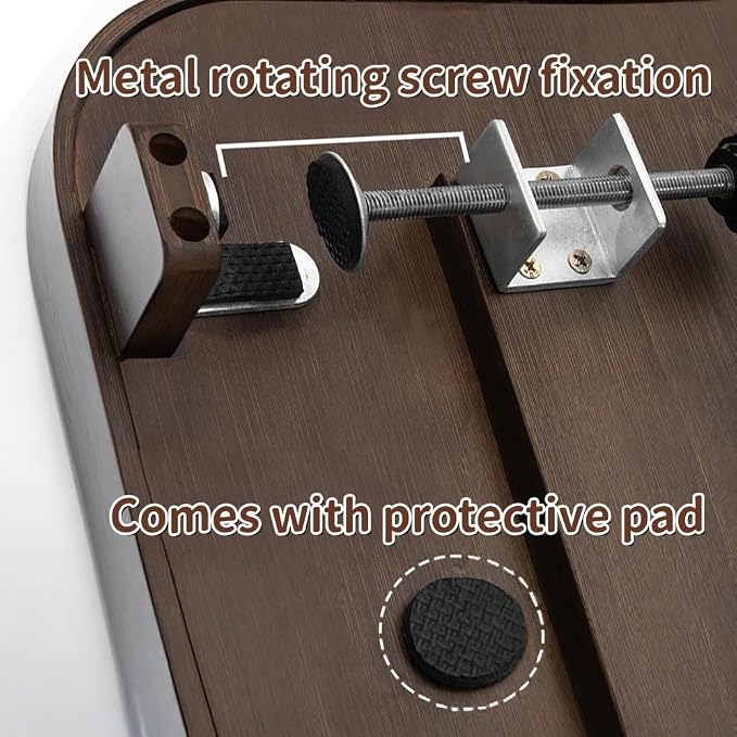 Bedside Caddy, Clip-on Wooden Bedside Shelf - Image 5