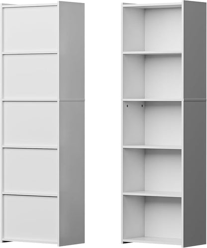 SUPER DEAL 5-Tier Open Shelf Bookcase and Bookshelf, Freestanding Display - Image 7