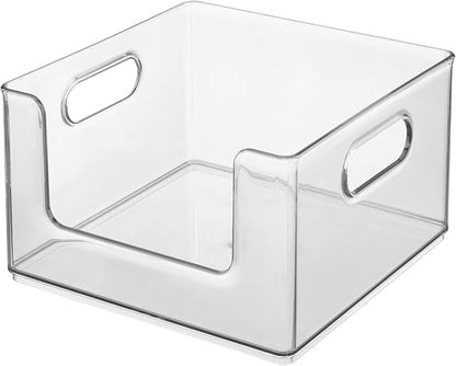 iDesign Stackable Clear Open Front Storage Bin, Easy Access Organizer - Image 10