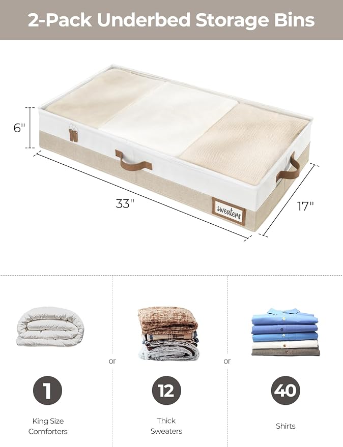 StorageWorks Large Under Bed Storage Containers - Image 2