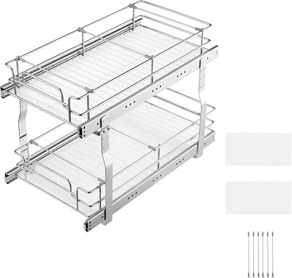 VEVOR Pull Out Cabinet Organizer, Chrome-Plated Steel Roll Out Drawers - Image 9