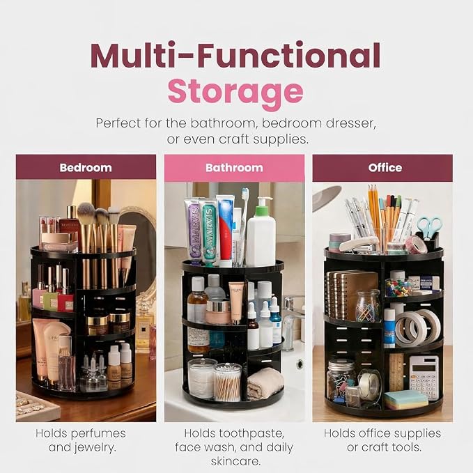 360 Rotating Makeup Organizer - Image 6