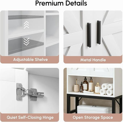 White Over The Toilet Storage Cabinet - Image 3