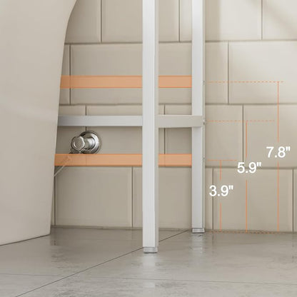 4-Tier Over The Toilet Storage, Bathroom Organizer | Space-Saving, Metal Shelf - Image 5