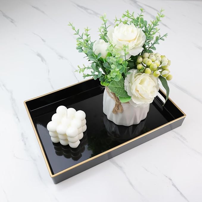 Spsyrine Black Bathroom Vanity Tray by Spsyrine