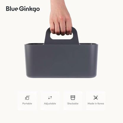 BLUE GINKGO Stackable Organizer Caddy – Korean-Made Portable Tote - Image 5