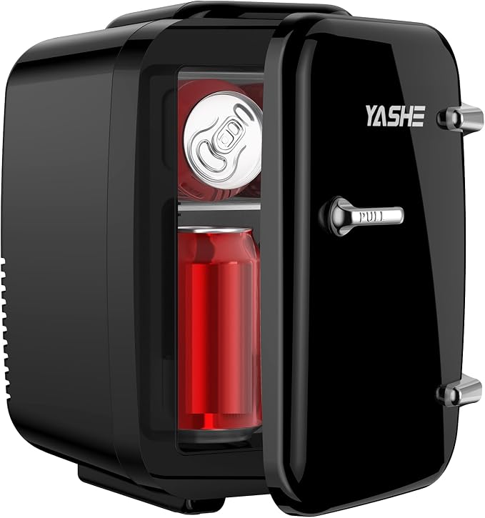 Mini Fridge, 4 Liter/6 Cans Small Refrigerator by YASHE