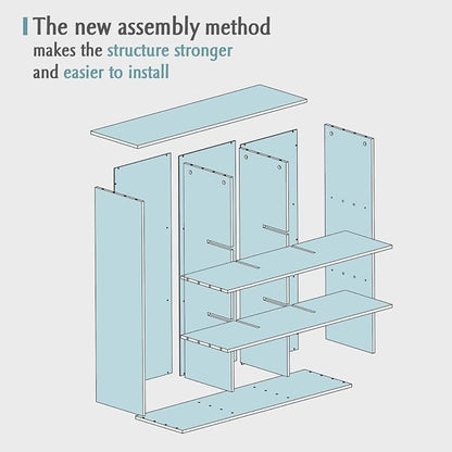 9-Cube Storage Shelf Bookcase - Image 8