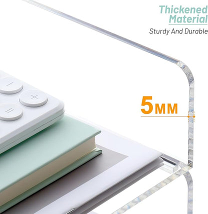 SANRUI Acrylic Stackable Letter Tray Clear Desk Paper Organizer 4-Tier Desk - Image 6