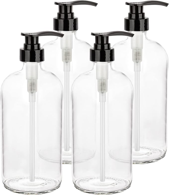 Glass Shampoo and Conditioner Dispenser by KITCHENTOOLZ