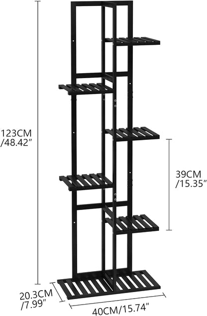 Laiensia Bamboo Plant Stand Rack 6 Tier, Indoor&Outdoor Planter Display Shelves - Image 5