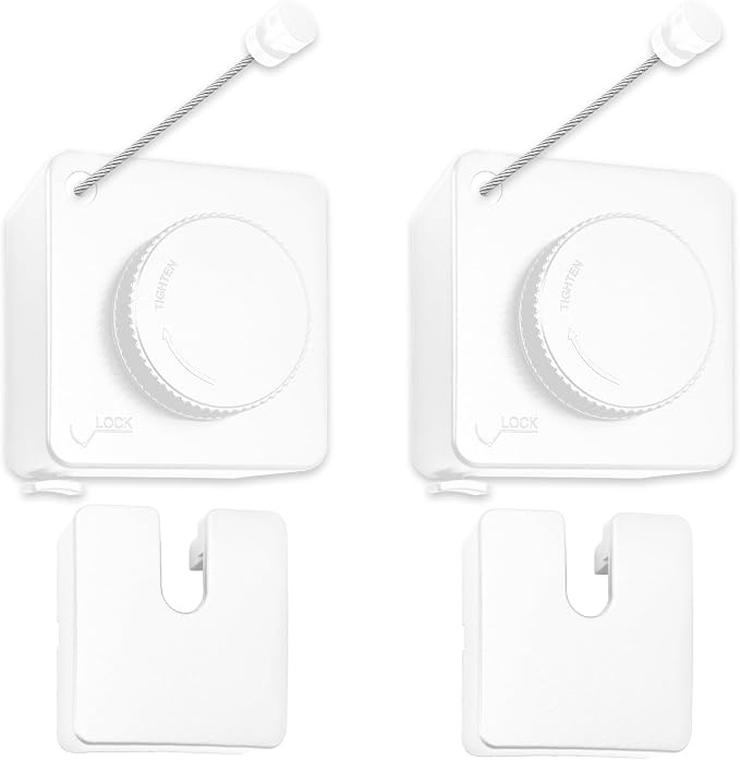 2 Pack Retractable Clothesline Indoor & Outdoor, 16.2Ft Non-Sagging Stainless by UpChoNice