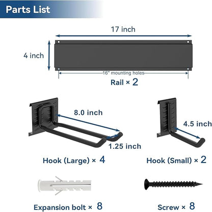 WALMANN Wall Mounted Ski Rack, Garage Ski Storage - Image 5