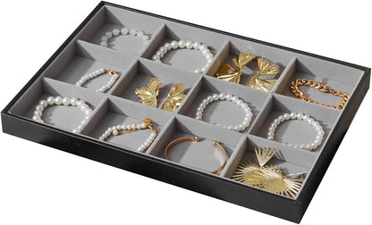 Large Jewelry Organizer Tray 2 Pack, Stackable Jewelry Storage Holder - Image 7