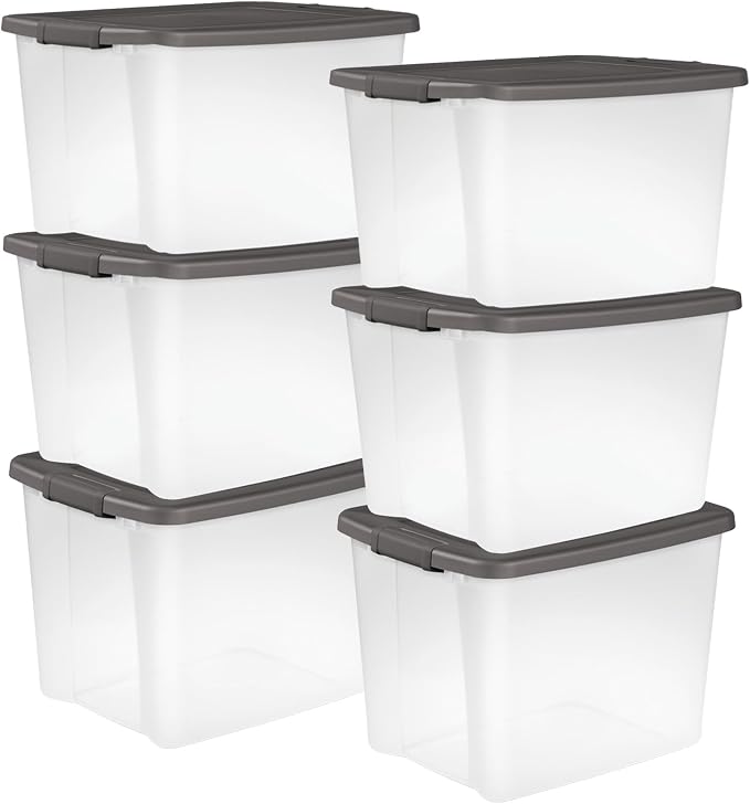 Sterilite 6-Pack ShelfTote, 50 Quart, and Office by Sterilite